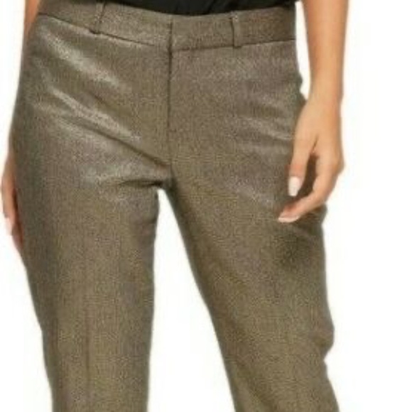 GOLD SPARKLE Banana Republic crop Avery pants - Picture 2 of 7